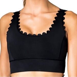IVL Collective Scallop Edge Black Sports Bra